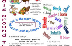 Festivals Around The Year Vocabulary Exercises | Vocabulary