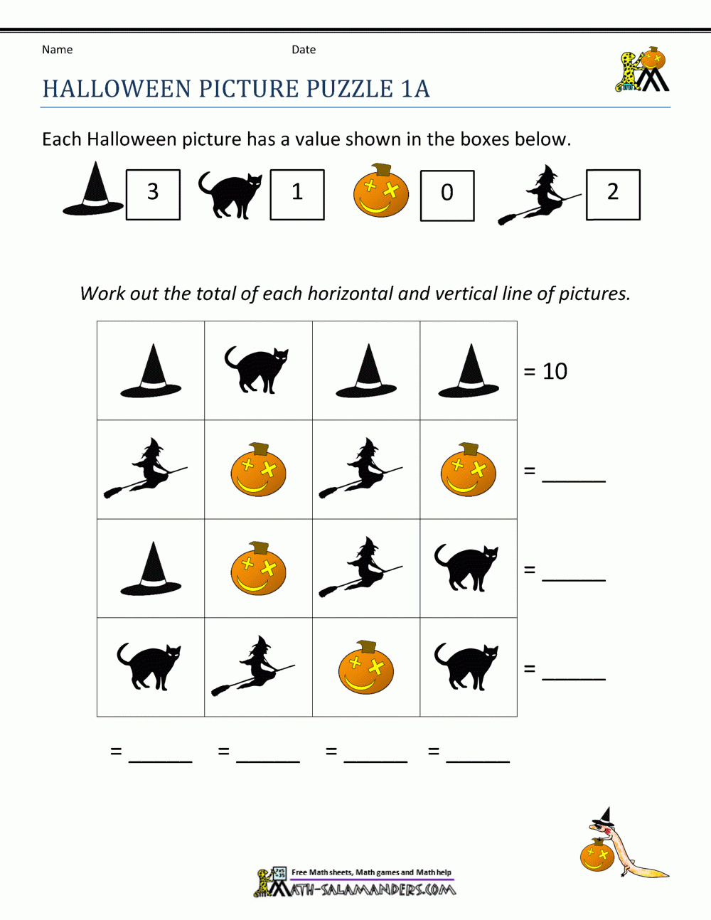 Free Printable Halloween Worksheets 1st Grade AlphabetWorksheetsFree