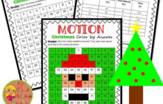 Force And Motion Christmas Colornumber Worksheet