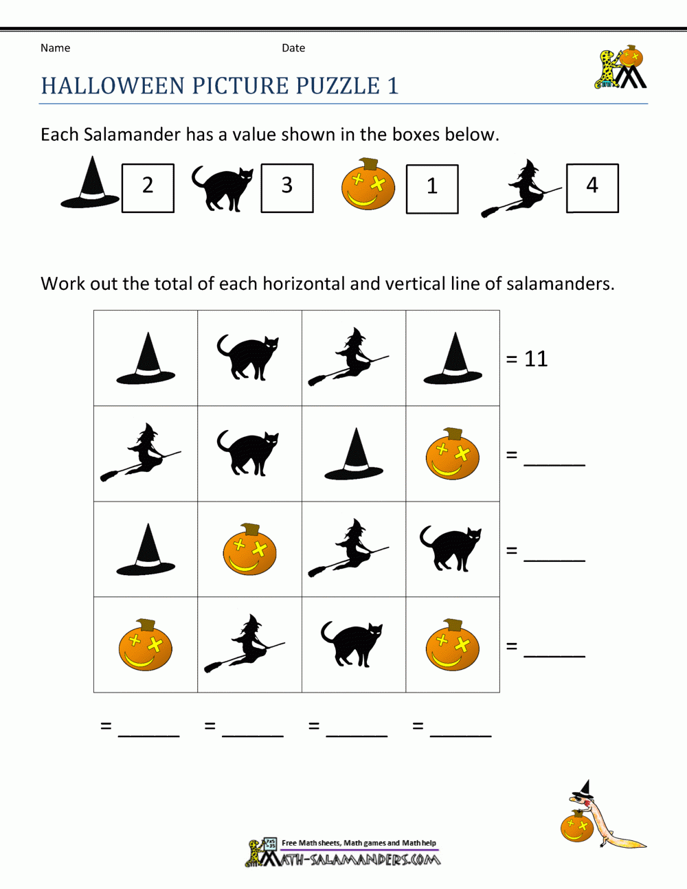 Halloween Math Worksheets Addition AlphabetWorksheetsFree