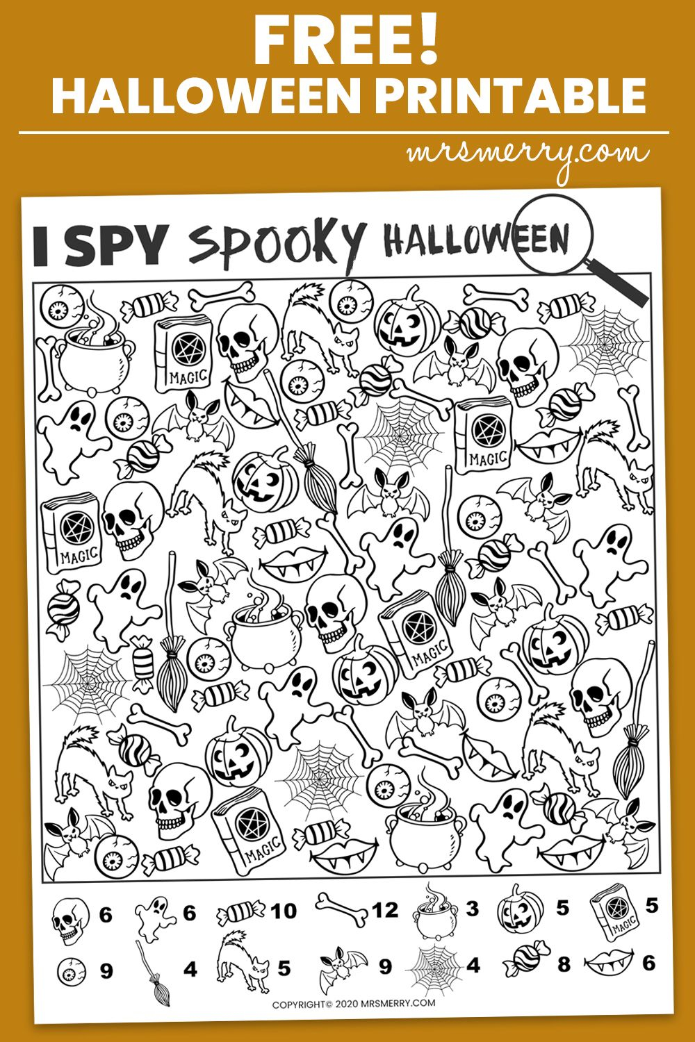 Halloween I Spy Worksheet