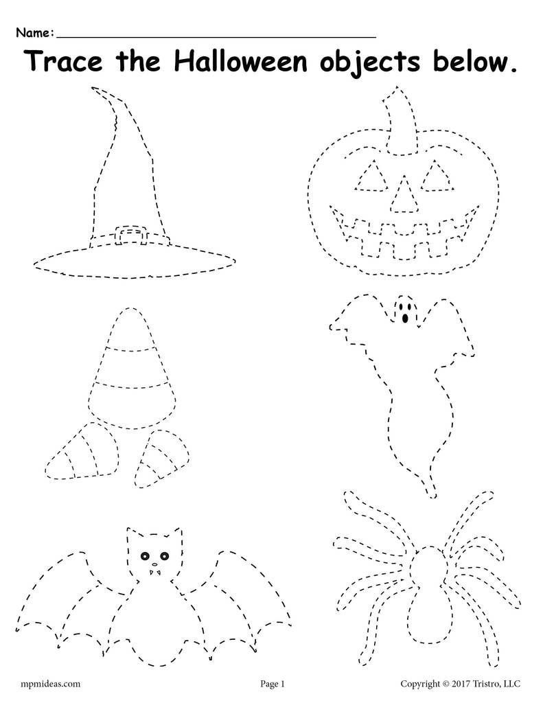 preschool halloween tracing worksheets alphabetworksheetsfreecom