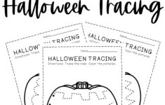 Free Printable Tracing Halloween Preschool Worksheets - The