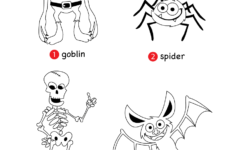 Go Away, Spooky Goblin! Worksheet - Vocabulary Coloring