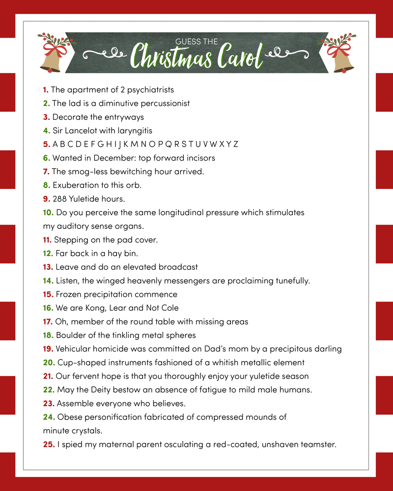 Guess The Christmas Carol Worksheet Answers AlphabetWorksheetsFree