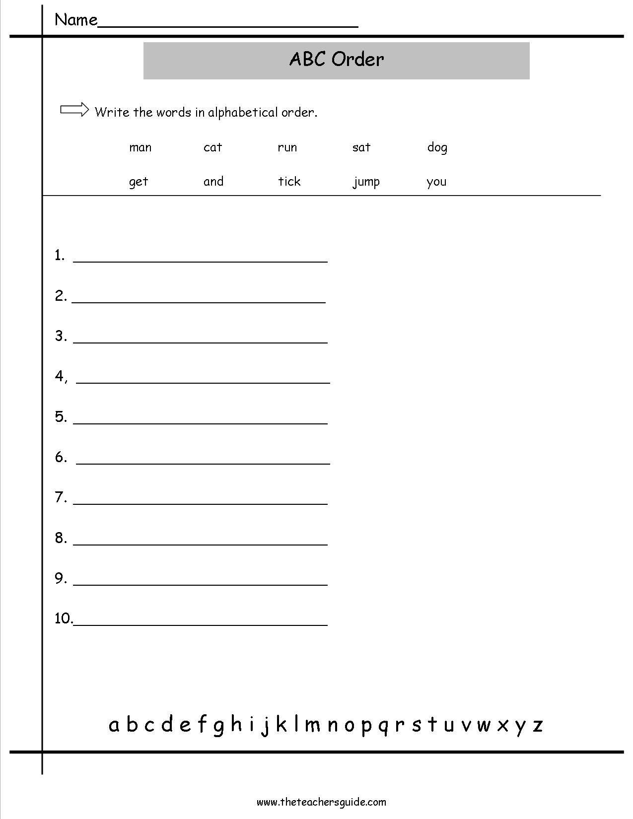 Abc Order Halloween Worksheets AlphabetWorksheetsFree