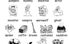 Halloween Activity Worksheets Kindergarten English Esl