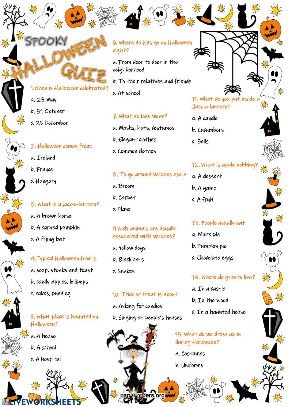 Halloween Worksheets For Adults AlphabetWorksheetsFree