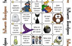 Halloween Boardgame - English Esl Worksheets For Distance