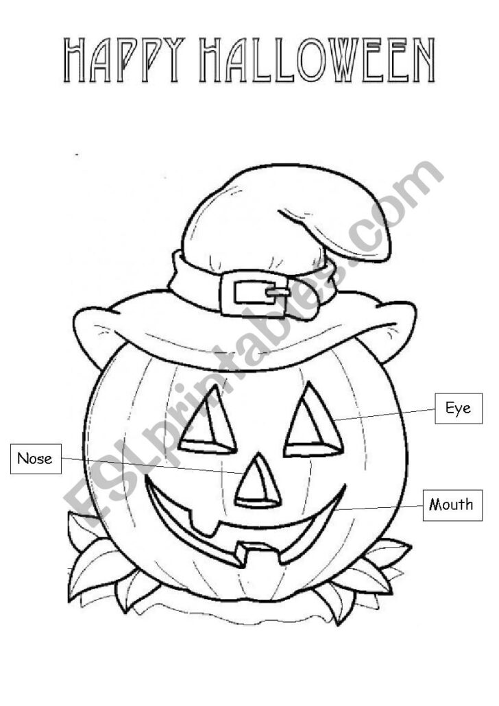 Halloween Body Parts - Esl Worksheetabcschool | AlphabetWorksheetsFree.com