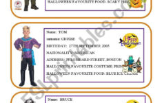 Halloween Conversation Cards - Esl Worksheetalespagna