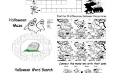 Halloween Different Games - English Esl Worksheets For