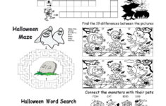 Halloween Different Games | Halloween Worksheets, Halloween