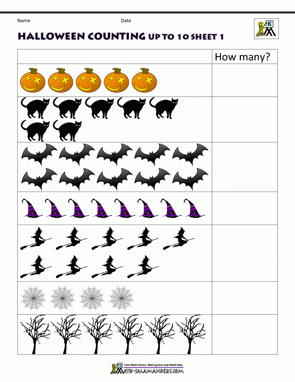 Counting Worksheets For Preschool Halloween AlphabetWorksheetsFree