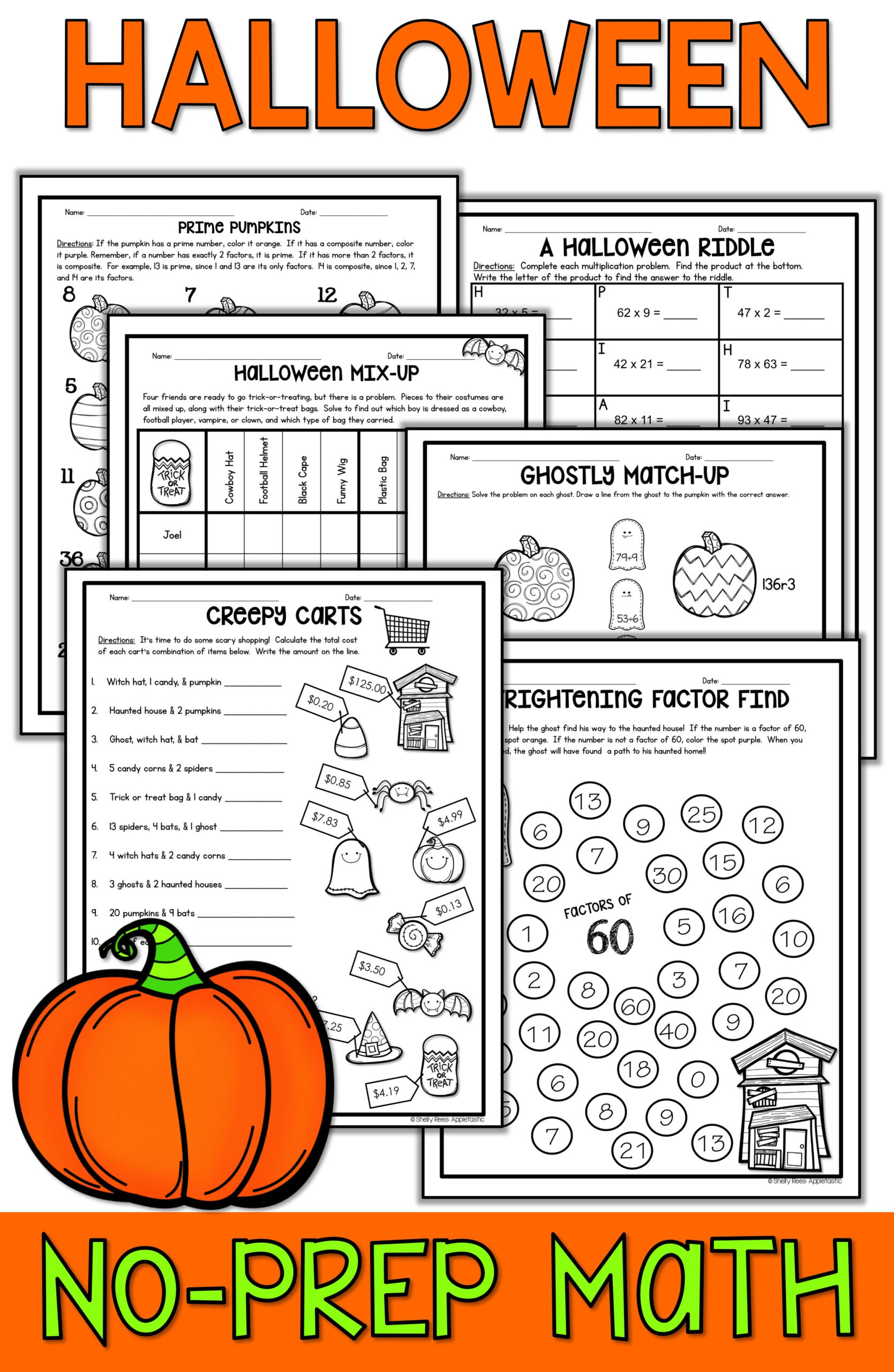 5th Grade Math Worksheets Fun Crafts Halloween AlphabetWorksheetsFree