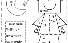 Halloween Subtraction Colornumber Worksheets In 2020