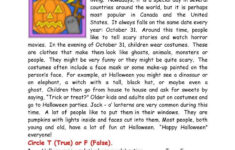 Halloween Worksheets Reading Comprehension What Is Halloween