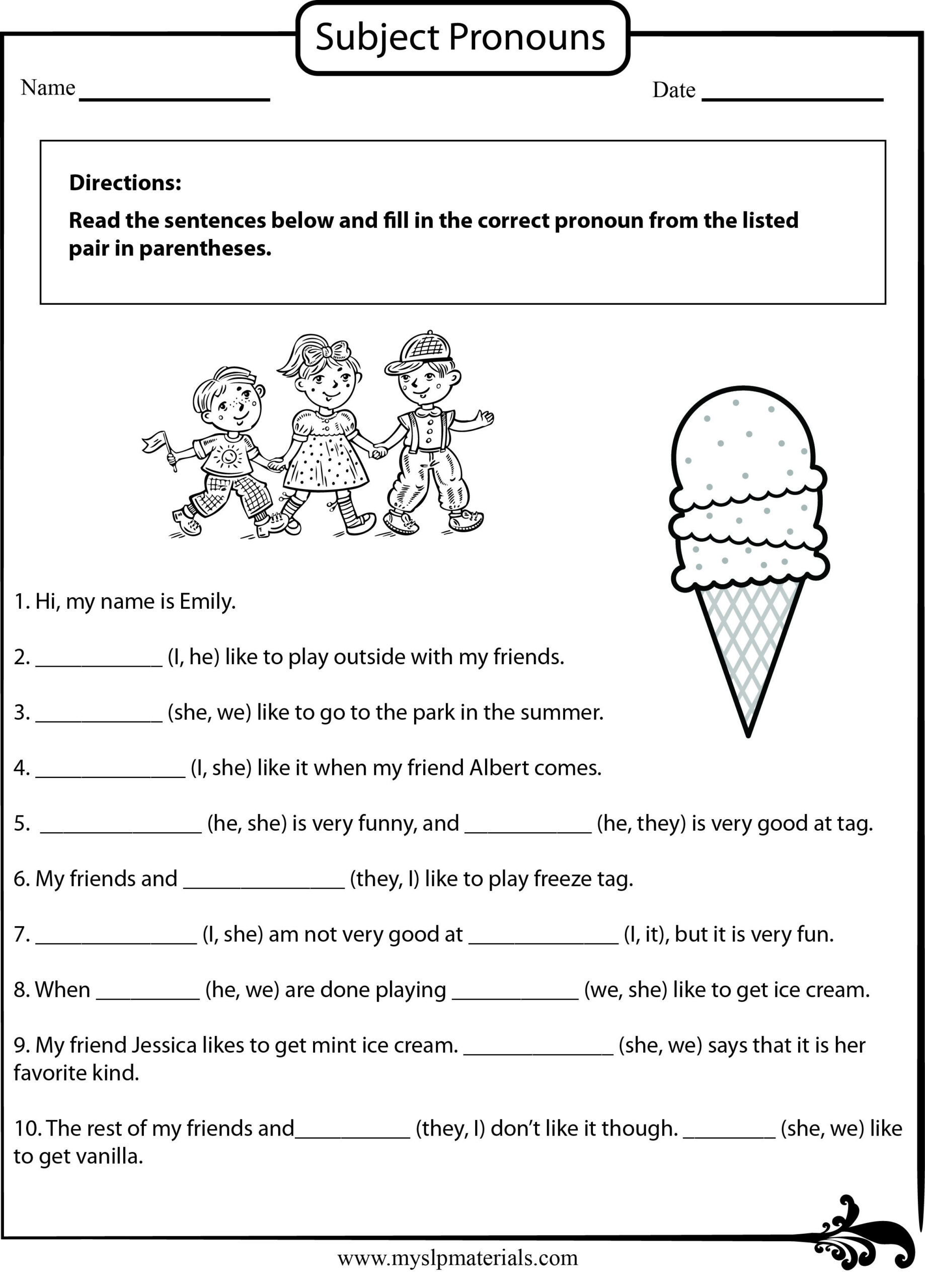 Halloween Pronoun Worksheets AlphabetWorksheetsFree