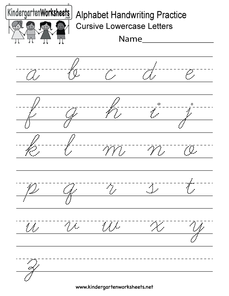 Cursive Alphabet Handwriting Practice AlphabetWorksheetsFree