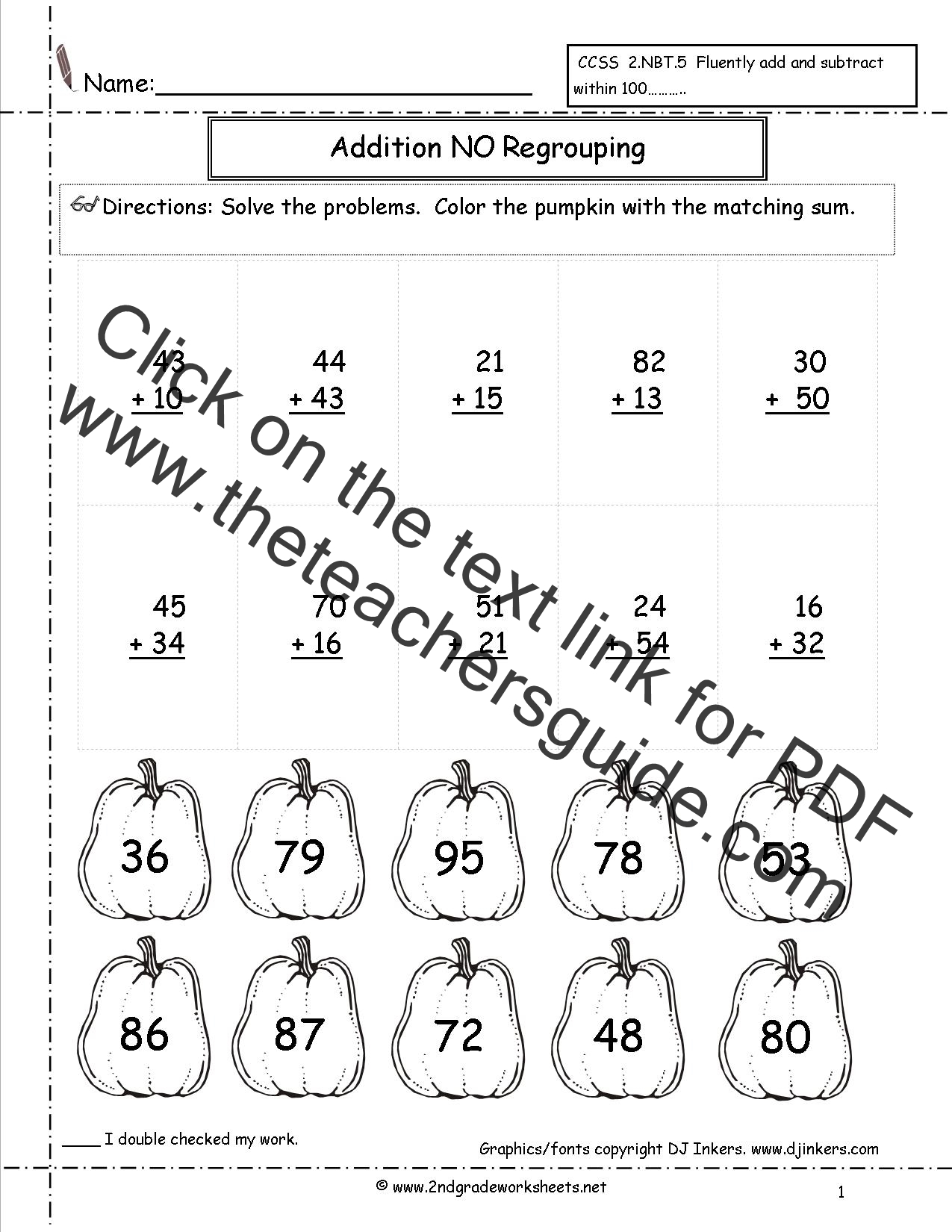 Free Halloween Math Worksheets 2nd Grade AlphabetWorksheetsFree