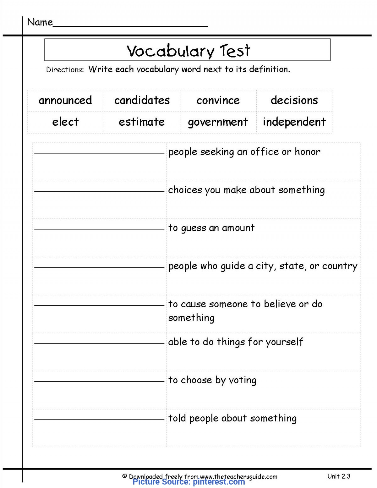 Grade 9 English Language Arts Worksheets