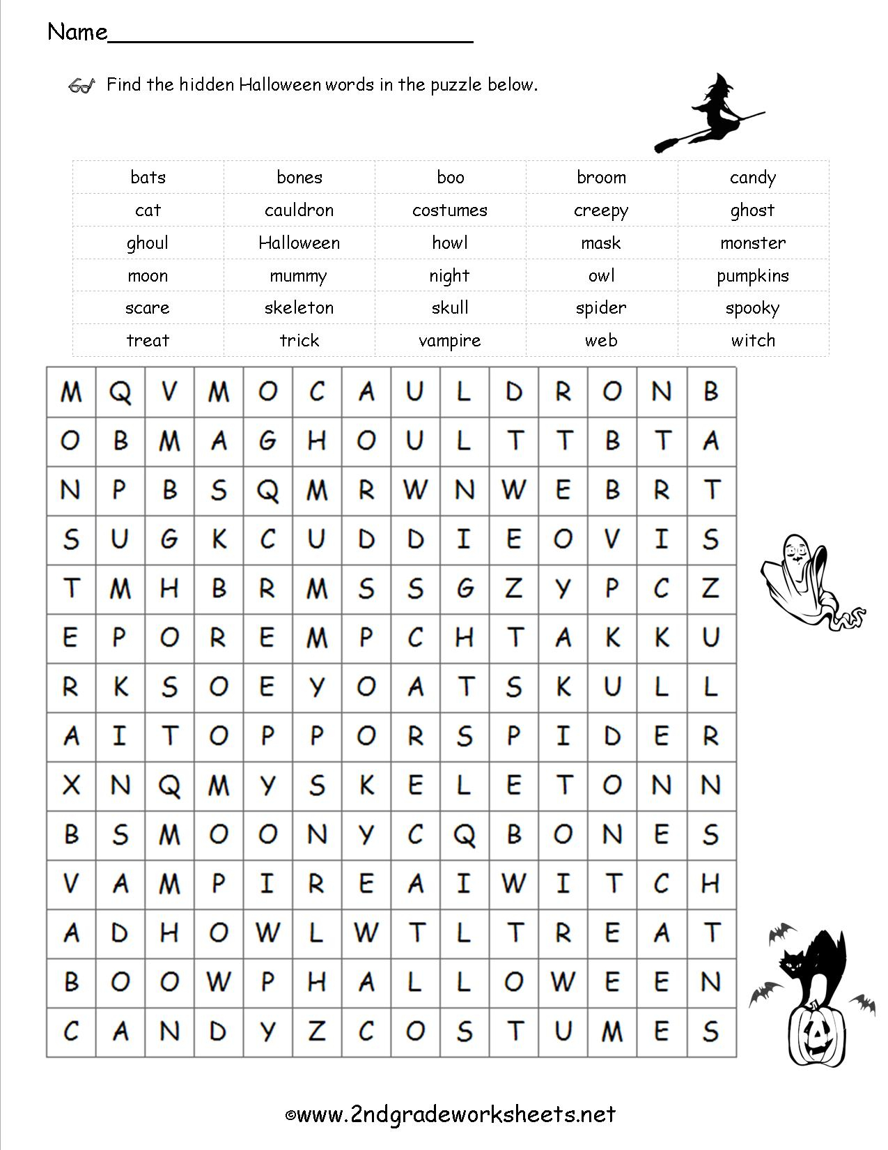 Fun Halloween Math Worksheets For 2nd Grade AlphabetWorksheetsFree