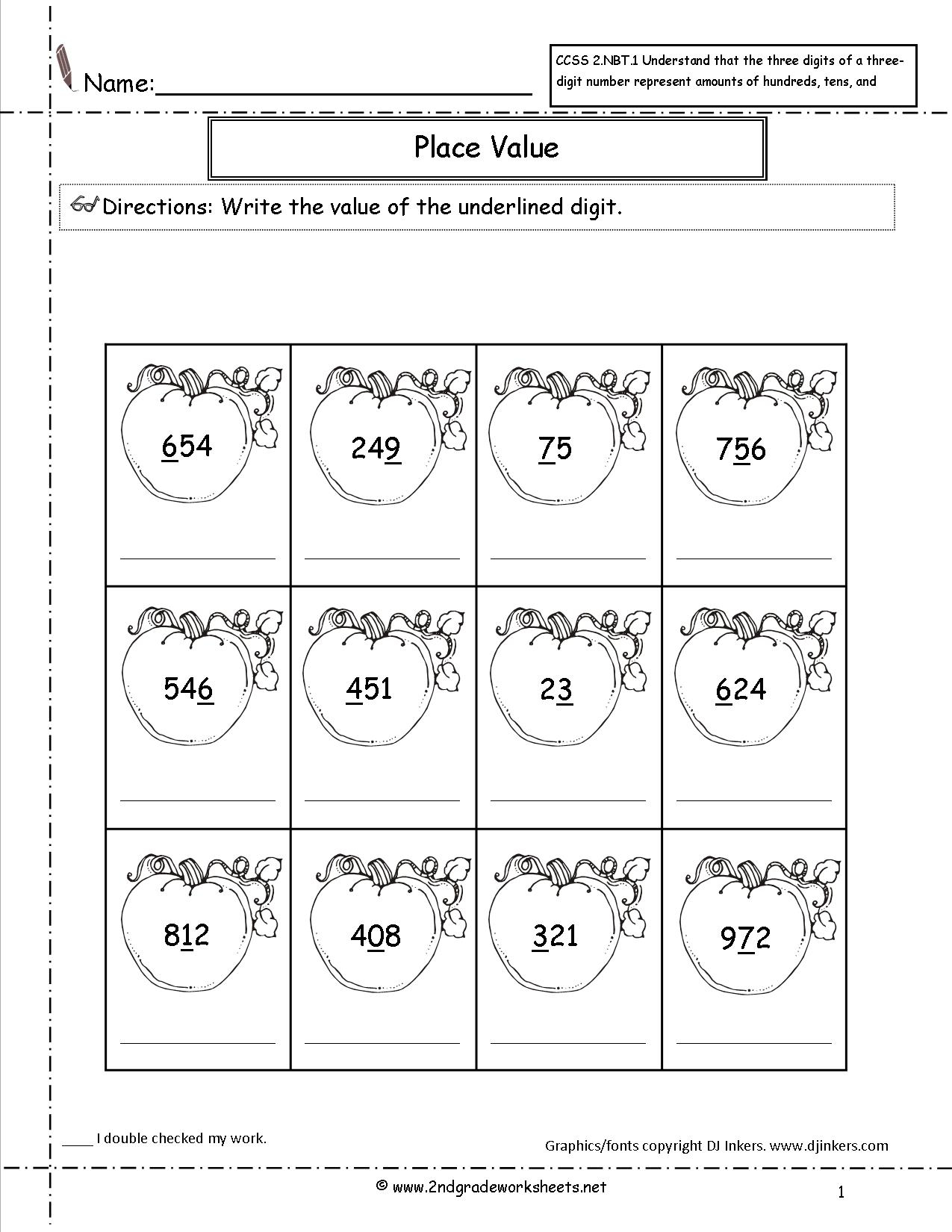 Halloween Place Value Math Worksheets AlphabetWorksheetsFree