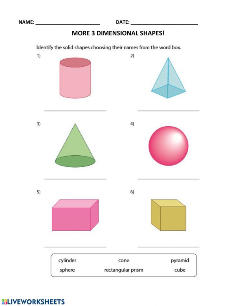 3d Shapes Christmas Worksheet AlphabetWorksheetsFree