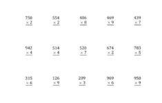 Multiplying 3-Digit1-Digit Numbers (A)