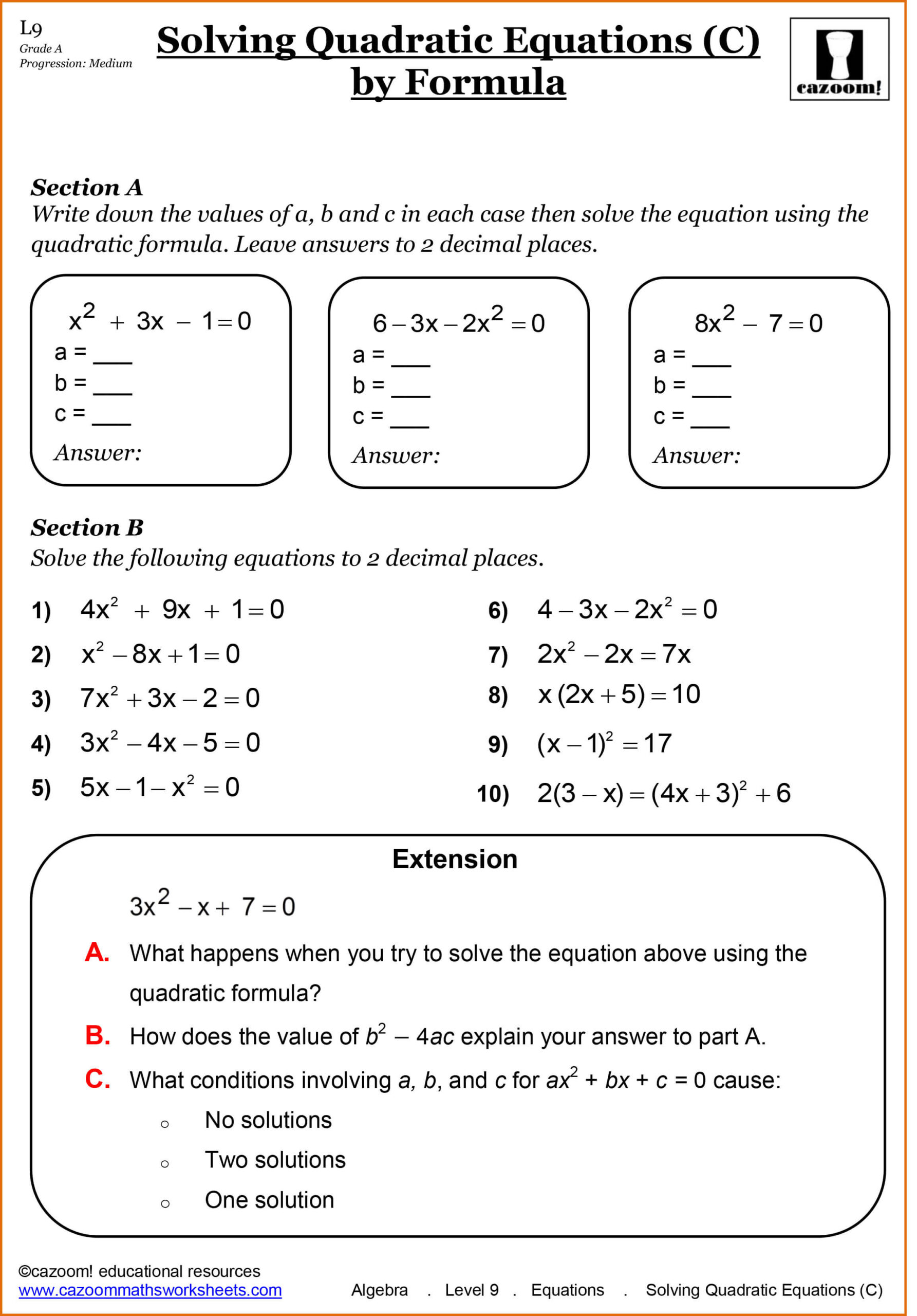 Grade 11 Math Worksheets With Answers Pdf