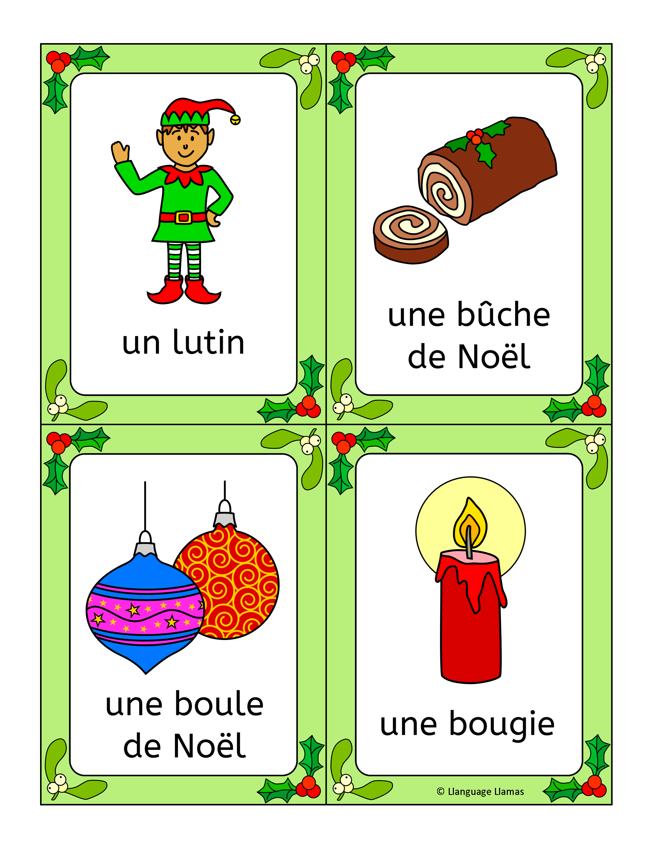 French Christmas Words Worksheet AlphabetWorksheetsFree