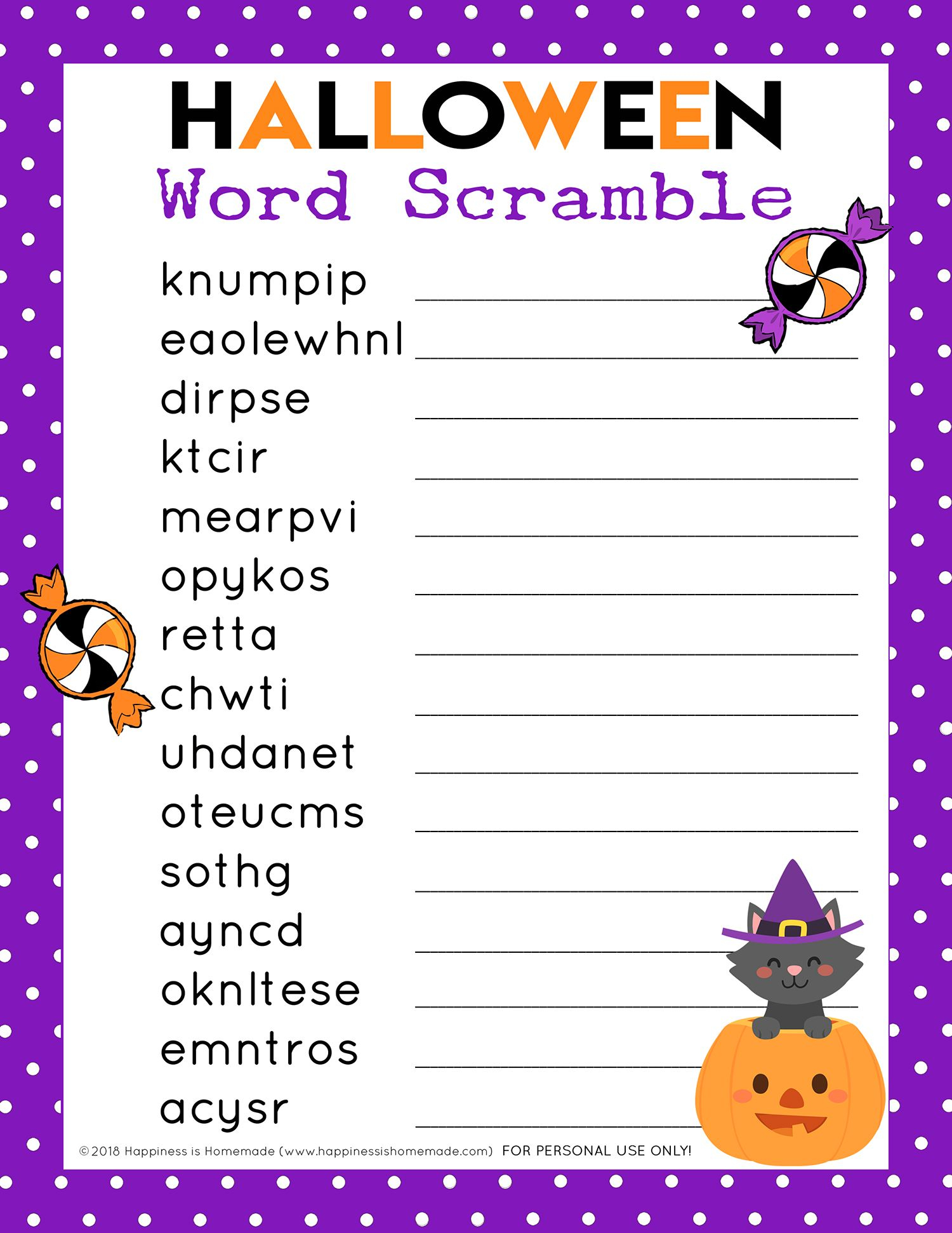 Free Printable Halloween Unscramble Words Worksheets AlphabetWorksheetsFree