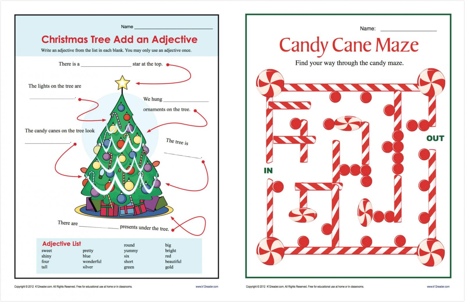 Free Christmas Worksheets Grade 3 AlphabetWorksheetsFree