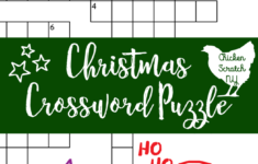 Printable Christmas Crossword Puzzle With Key