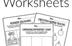 Printable Math Christmas Preschool Worksheets