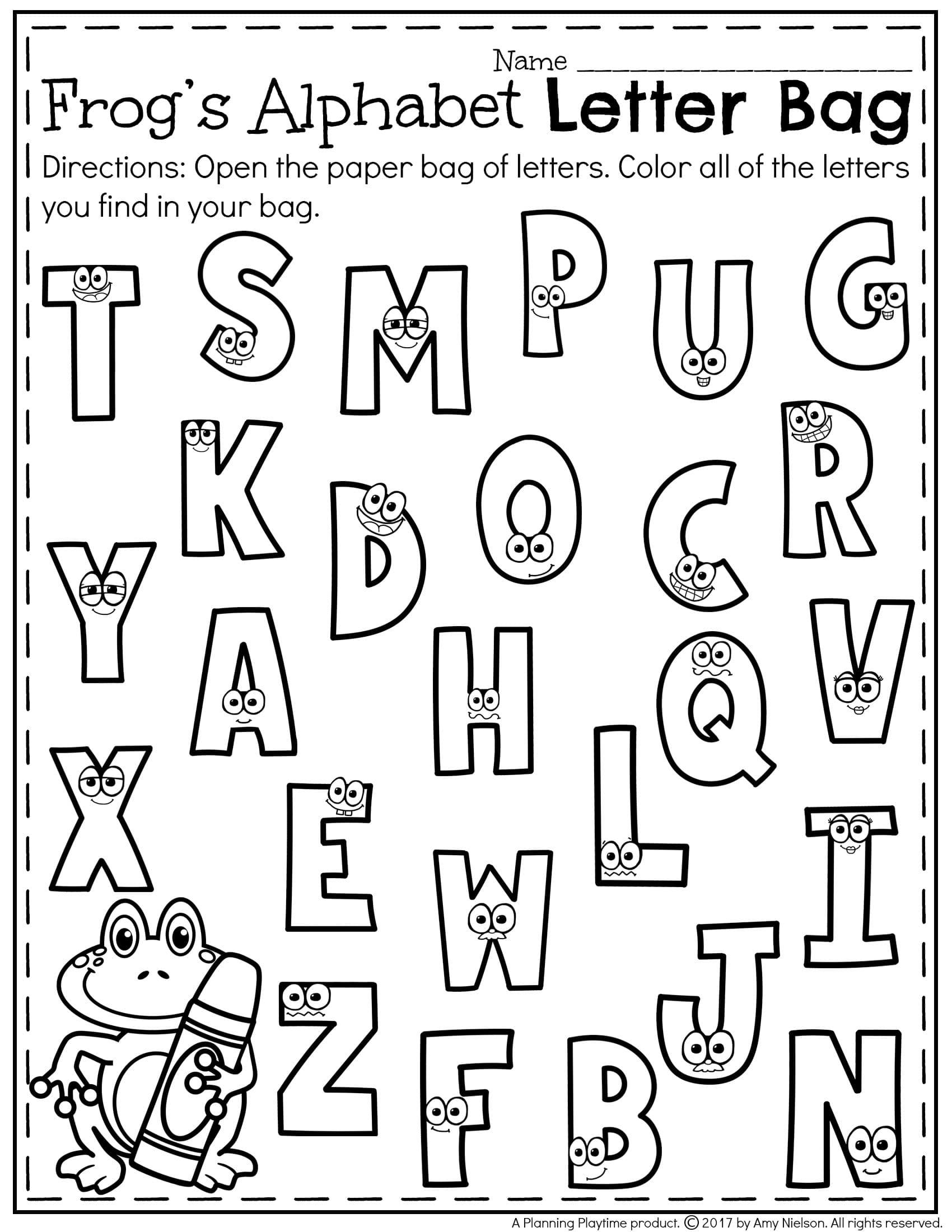 Printable Alphabet Letter Recognition Worksheets For Homeschooling 