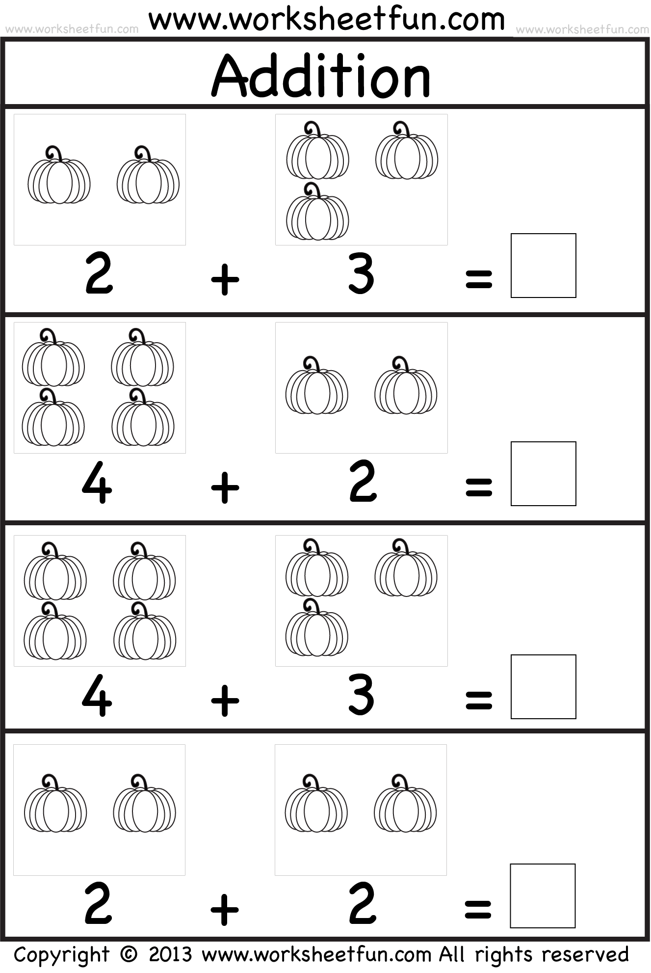 Halloween Worksheets For Adding Two One Digit Numbers For Kindergarten AlphabetWorksheetsFree
