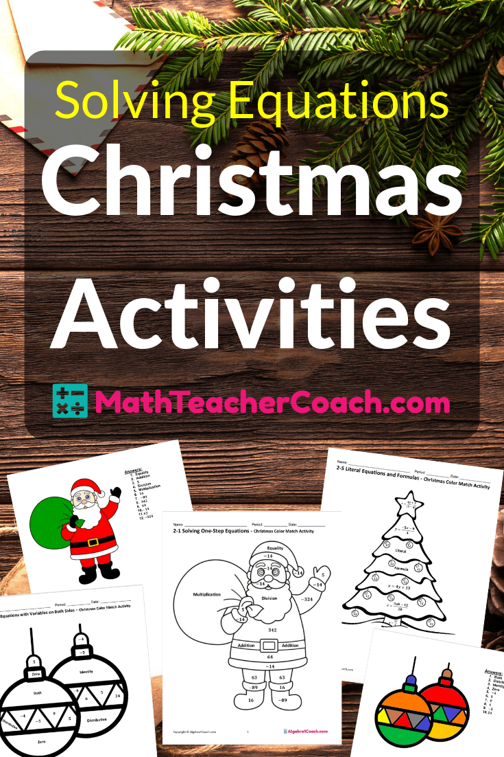 Christmas Equations Worksheet AlphabetWorksheetsFree