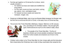 Spanish Christmas Traditions - English Esl Worksheets For