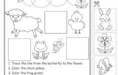 Spring Following Directions Worksheet For Kindergarten