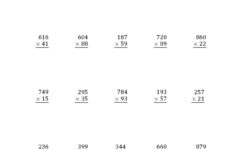 The Multiplying 3-Digit2-Digit Numbers (A) Math