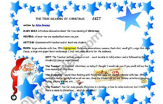 The True Meaning Of Christmas - Esl Worksheetgghionul