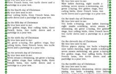 The Twelve Days Of Christmas ( Lyrics) - English Esl