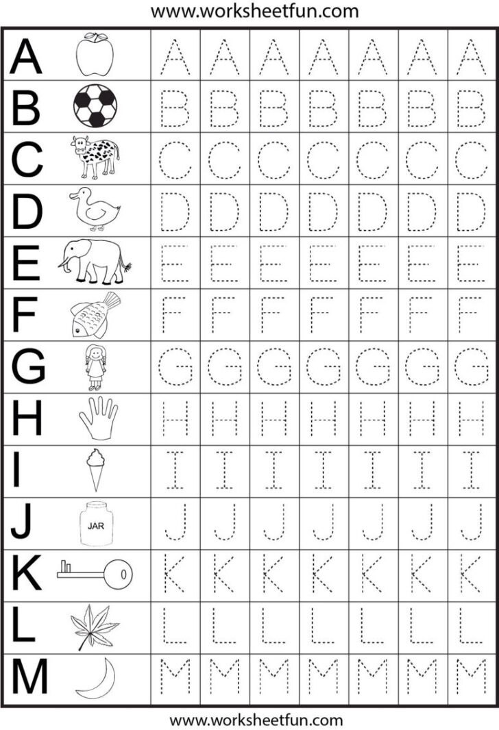 Tracing Letters Preschool Worksheets Letter Alphabet Writing Pertaining