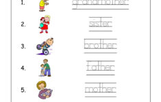 Worksheet ~ Esl Kids Family Trace Worksheet Tracing