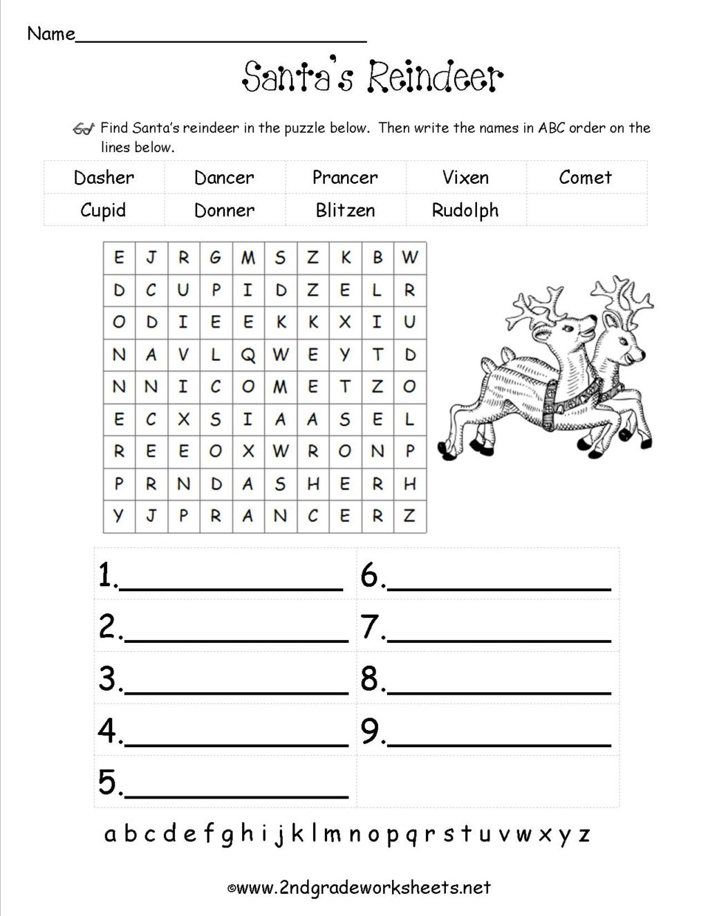 fun christmas worksheets for 2nd grade alphabetworksheetsfreecom