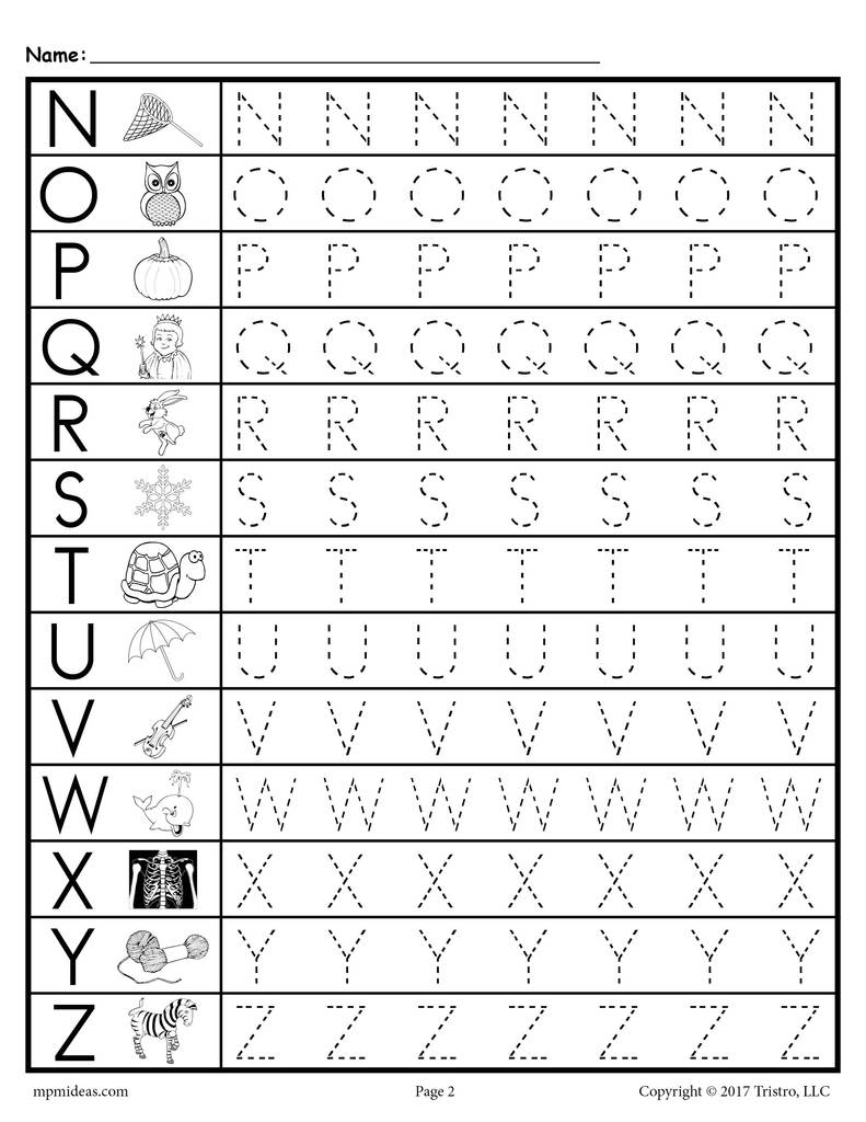 Alphabet Tracing Worksheets Printable Pdf AlphabetWorksheetsFree