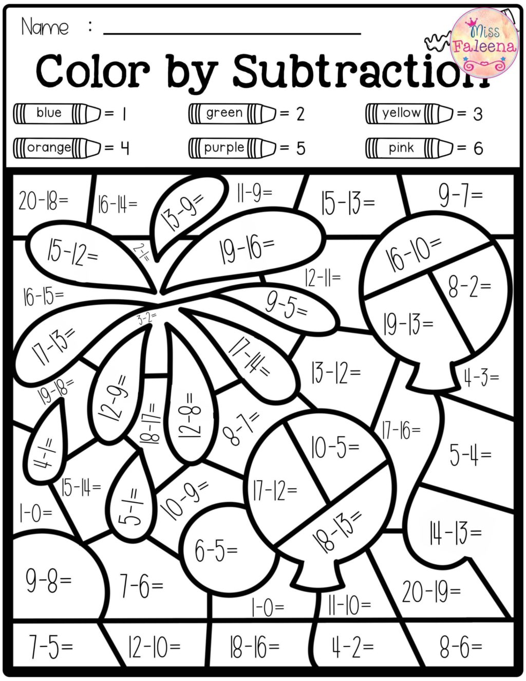 Worksheet ~ Worksheet Christmas Subtraction Coloring Pages