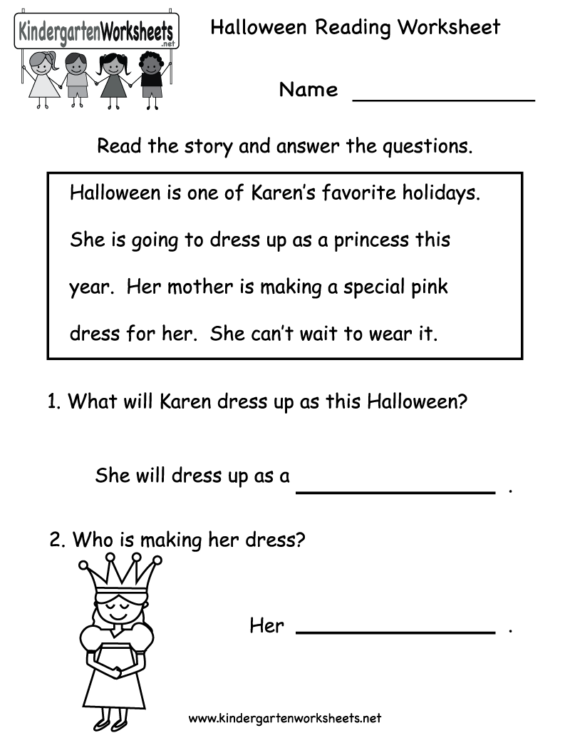 Middle School Halloween Reading Comprehension Worksheets 