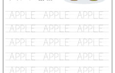 Worksheets : Apple Word Tracing Worksheet Worksheets Name